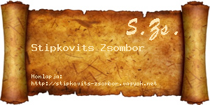 Stipkovits Zsombor névjegykártya